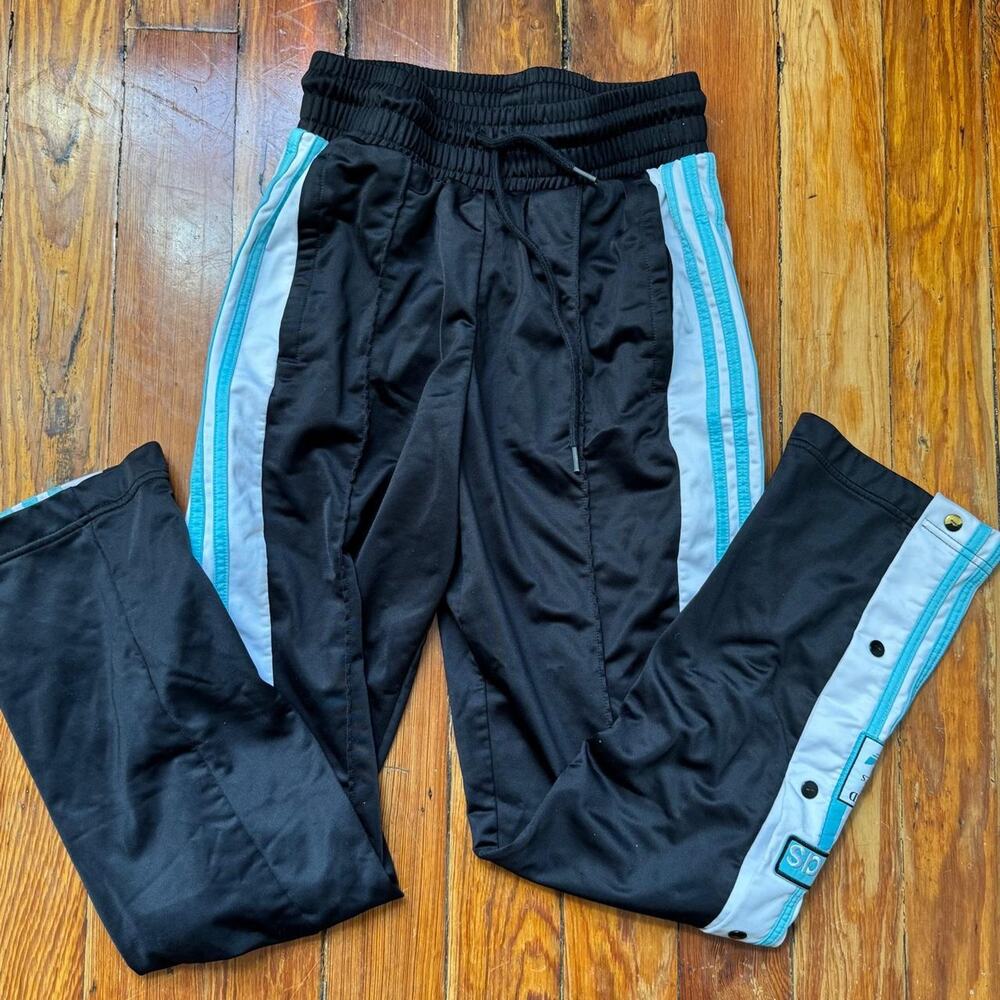 Adidas early 2000's snap black track pants